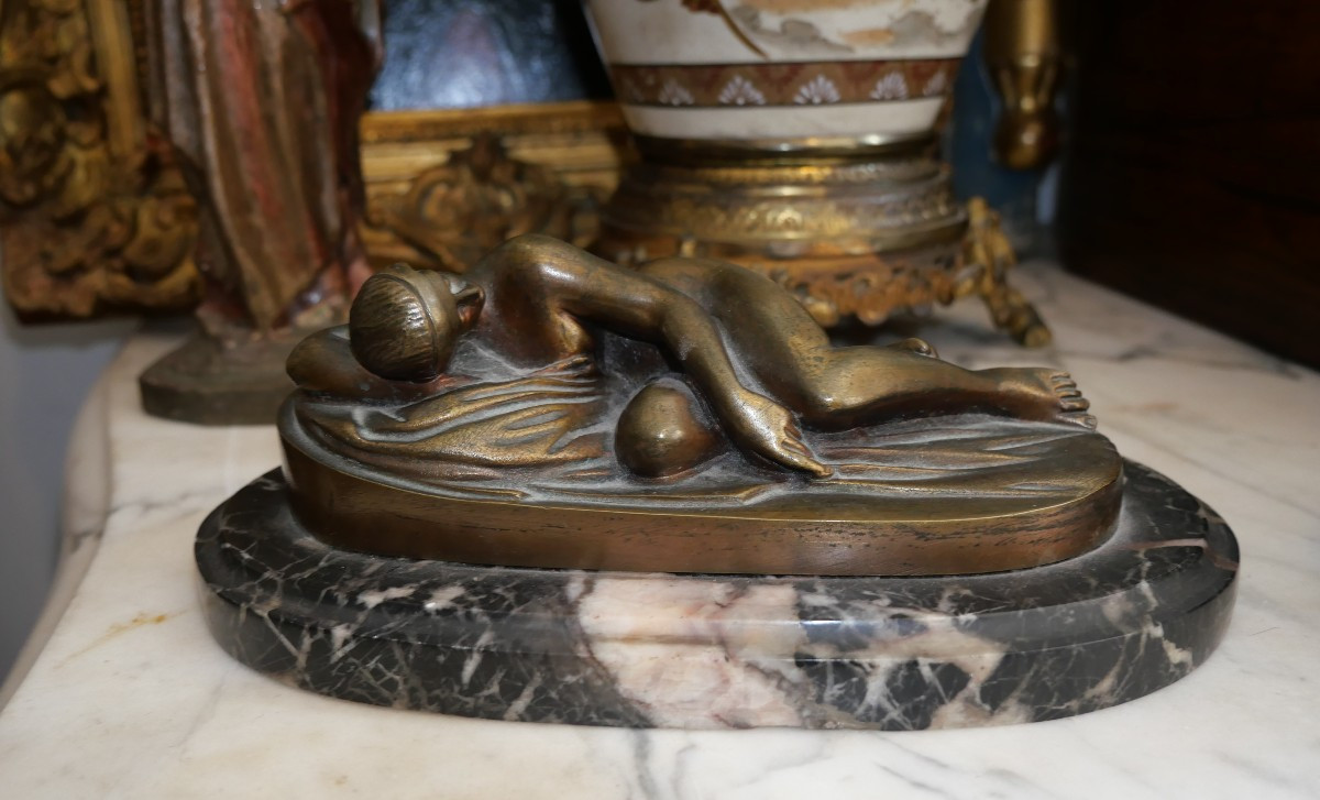 Femme Allongée Art Déco Bronze-photo-2