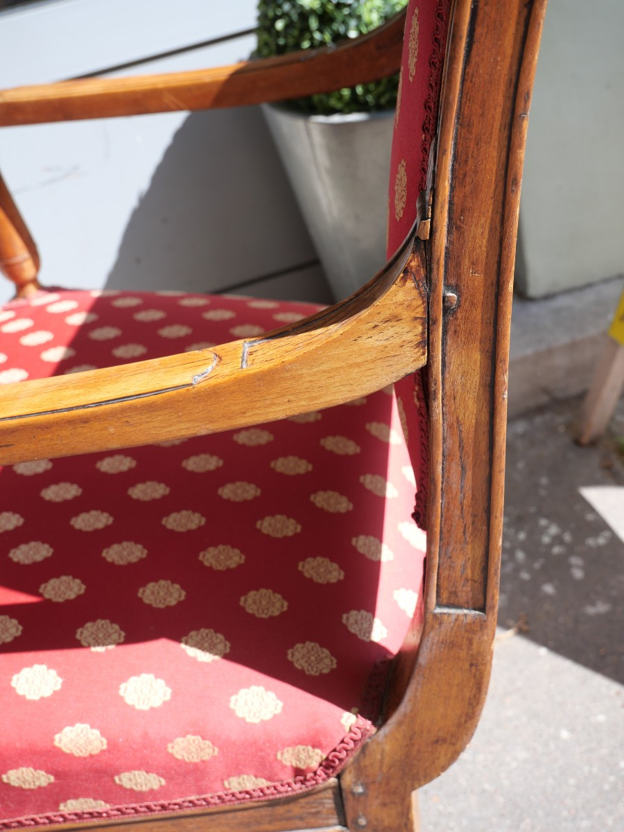 Directoire Period Armchairs, End Of The 18th Century-photo-2