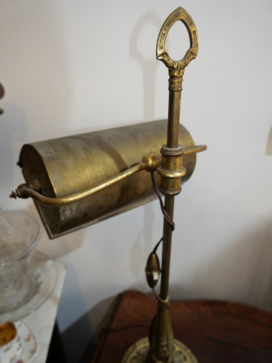 Lampe De Bureau Bronze  1900-photo-2