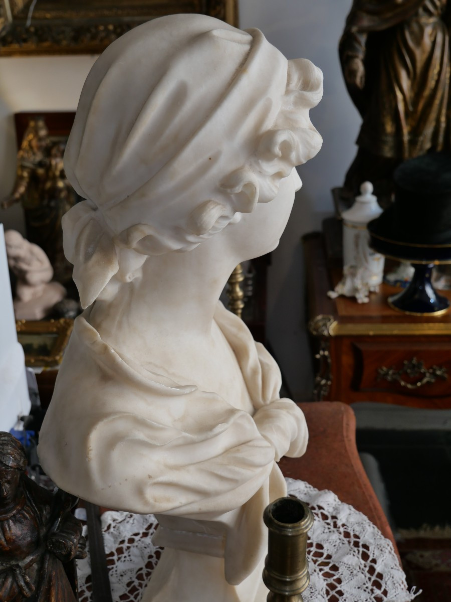 19th Century Marble Bust-photo-4