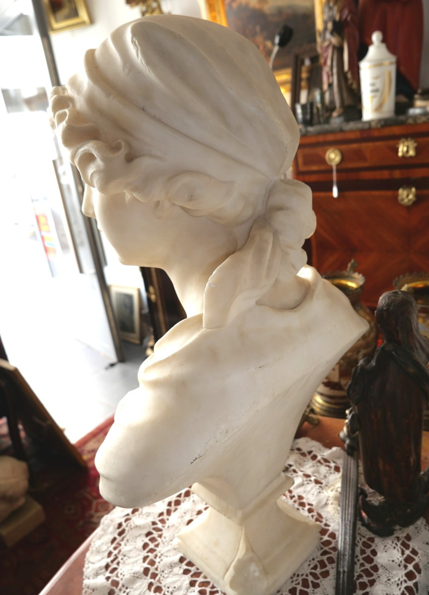 19th Century Marble Bust-photo-3