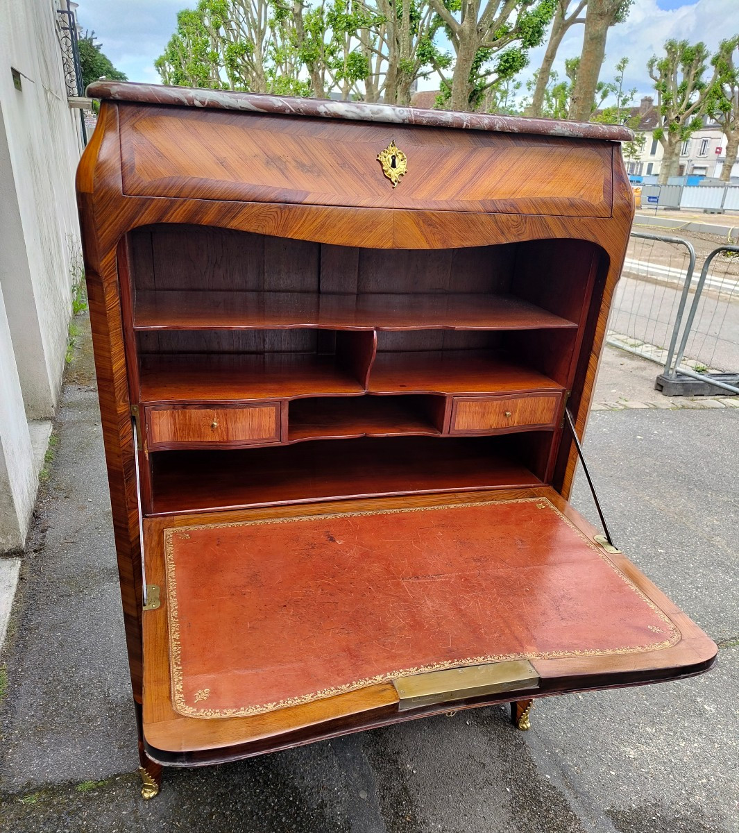 Louis XV Secretary Stamped -photo-2