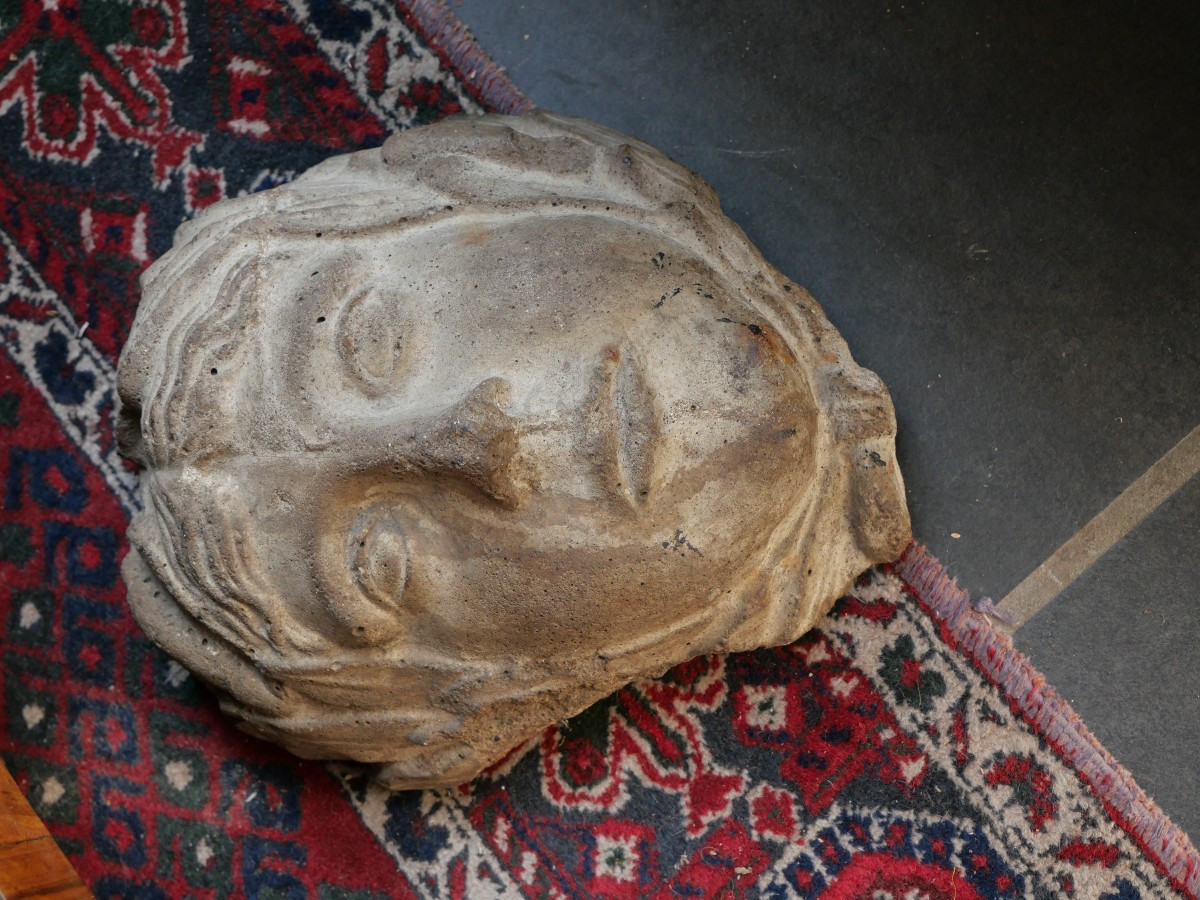 Mascaron en pierre 19e-photo-4