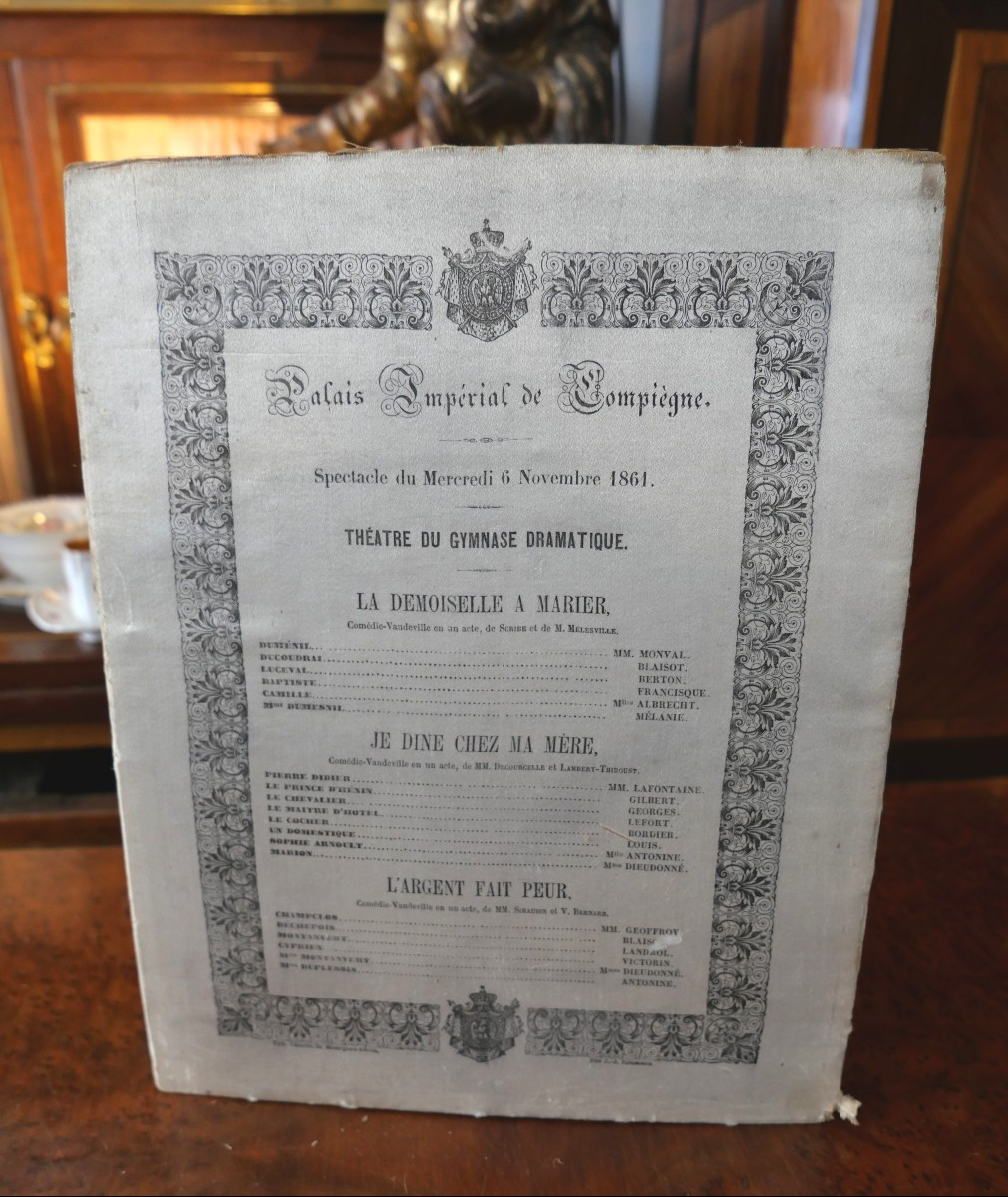 Program Of The Imperial Palace Of Compiègne Napoleon III