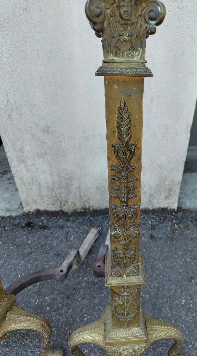 Paire de chenets Restauration -photo-4