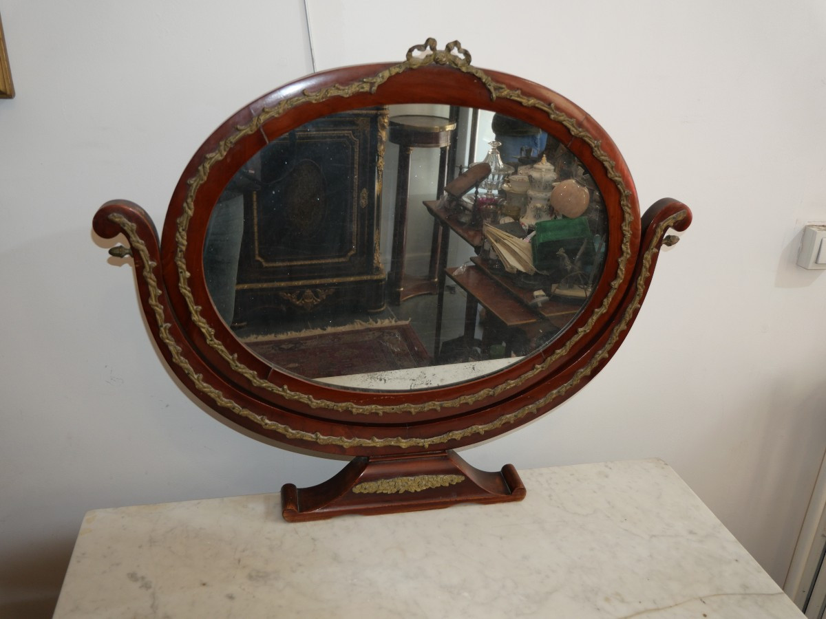 19th Century Mahogany Veneer Dressing Table-photo-3