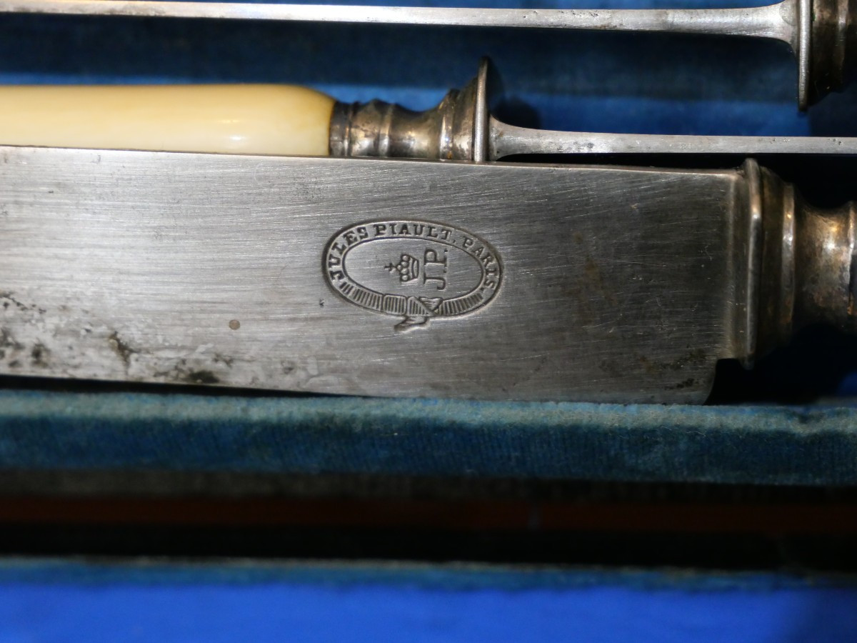 Jules Piault Knife Set, 19th Century-photo-2