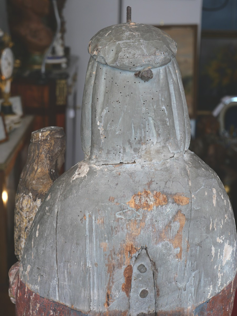 Saint Anne, Carved Wood, 16th Century-photo-3