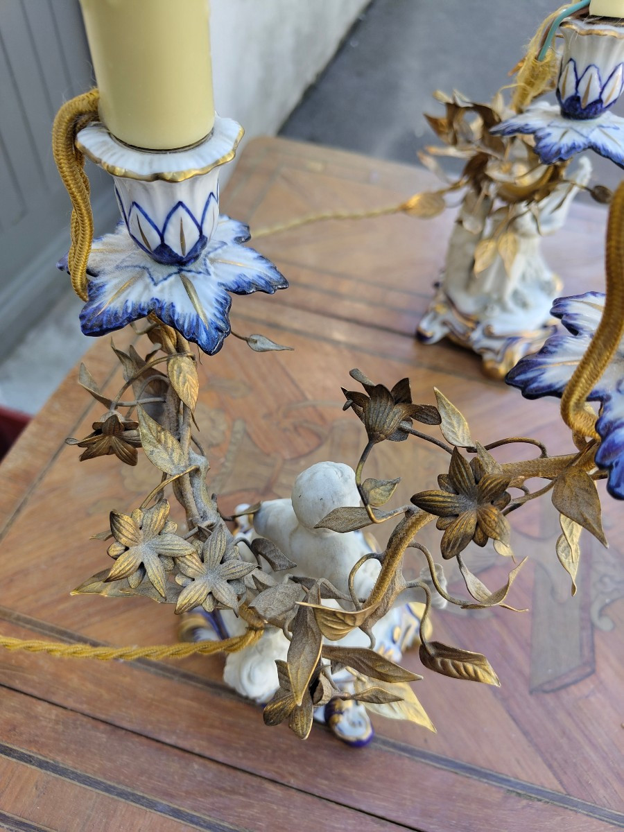 Pair Of Louis XV Style Candlesticks-photo-1