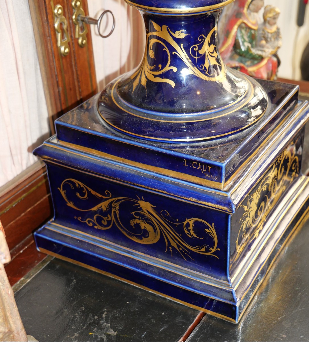 Grand vase porcelaine de Paris XIXe -photo-1