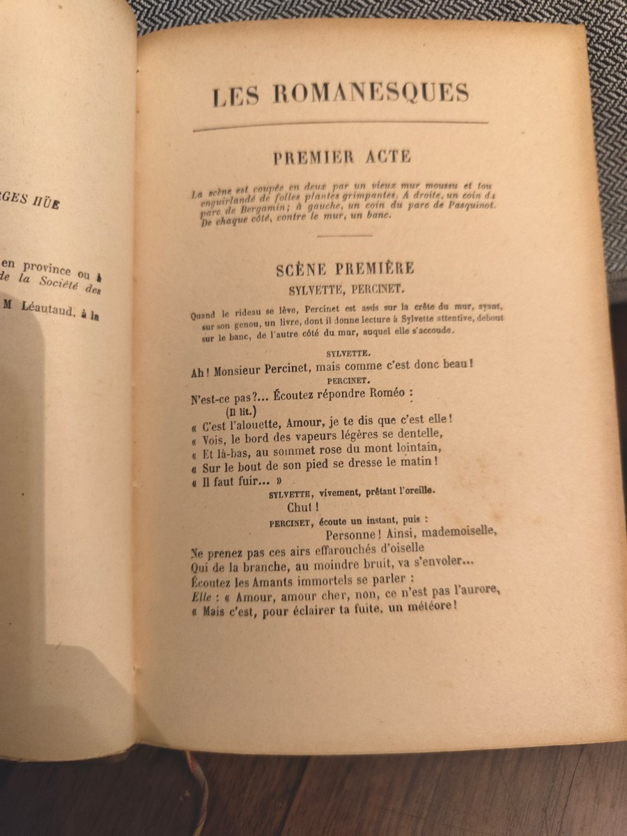 The Romanesques Signed Edmond Rostand -photo-4