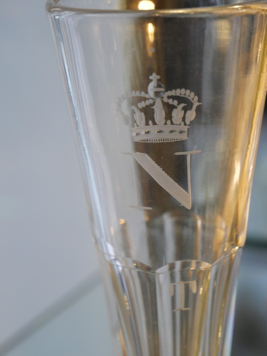 Crystal Flute From The Service Of Emperor Napoleon III Tuileries-photo-2