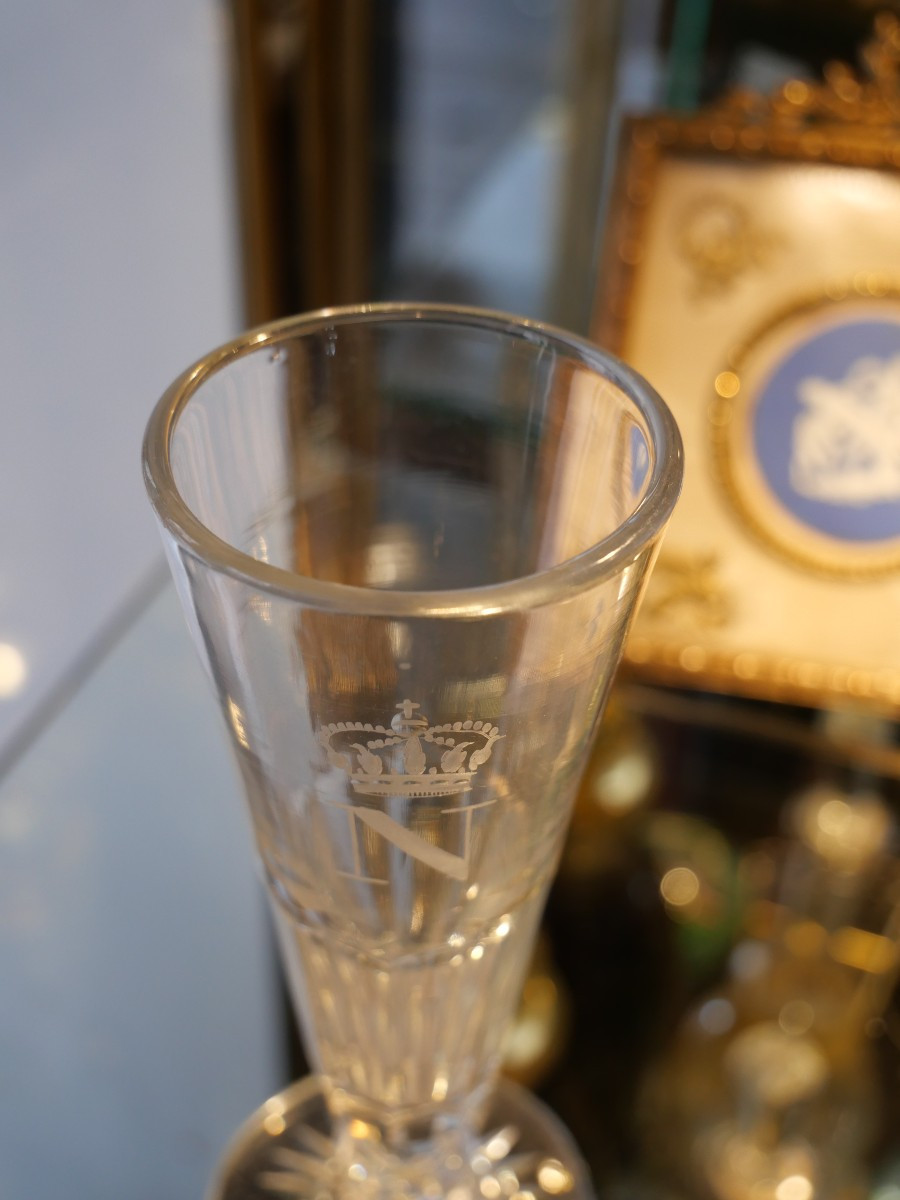 Crystal Flute From The Service Of Emperor Napoleon III Tuileries-photo-3