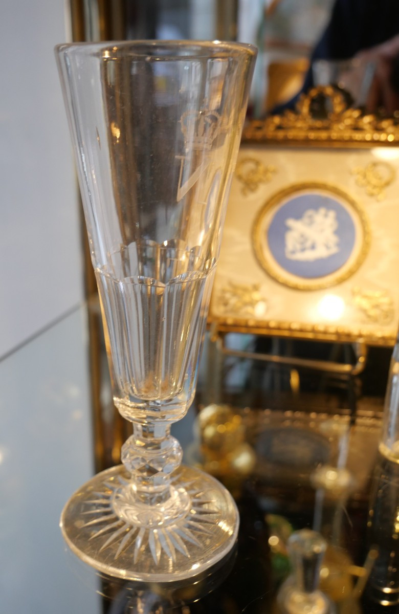 Crystal Flute From The Service Of Emperor Napoleon III Tuileries-photo-4