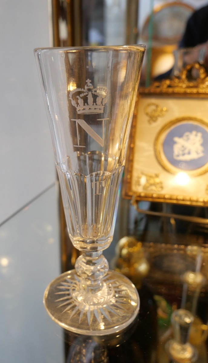 Crystal Flute From The Service Of Emperor Napoleon III Tuileries
