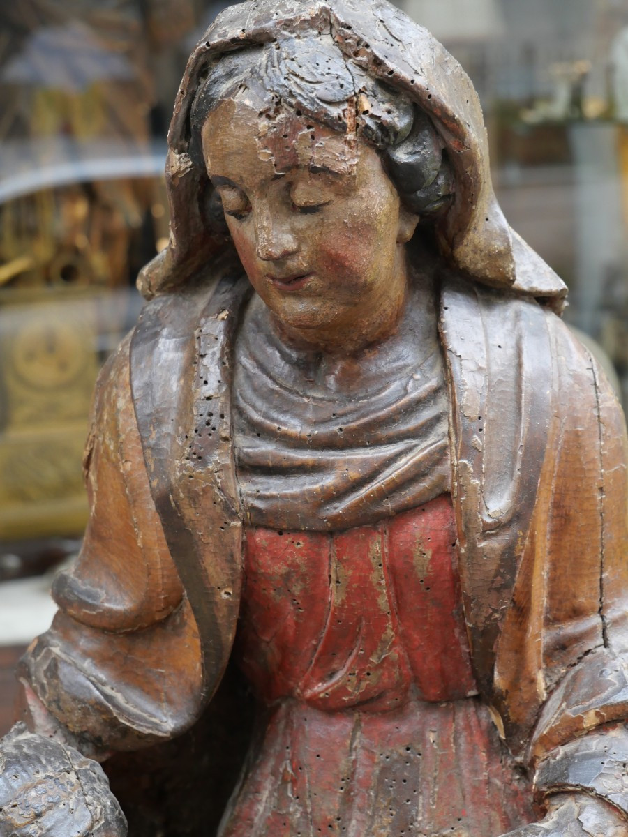 Sainte Anne bois sculpté 17e-photo-2