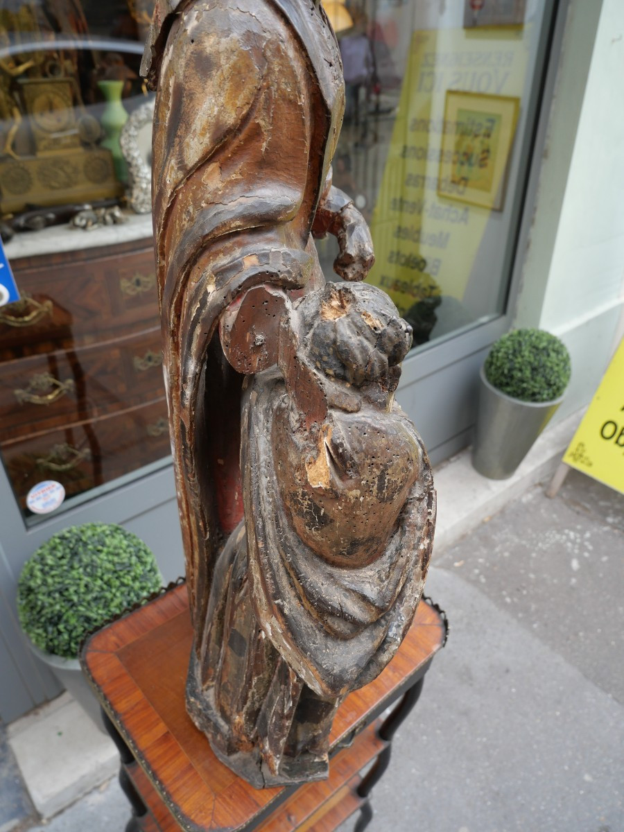 Sainte Anne bois sculpté 17e-photo-4