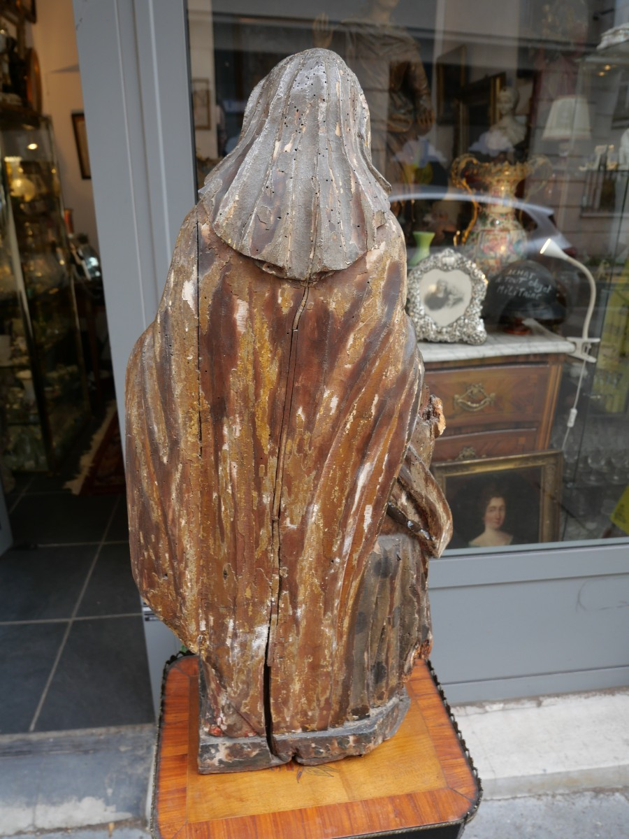 Sainte Anne bois sculpté 17e-photo-2
