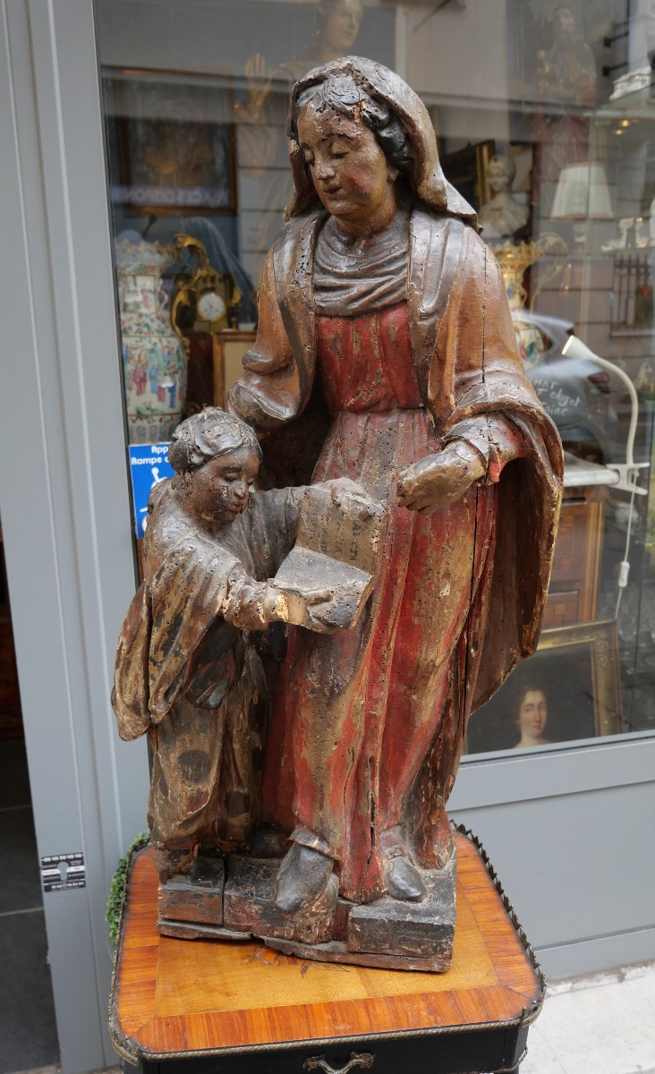 Sainte Anne bois sculpté 17e