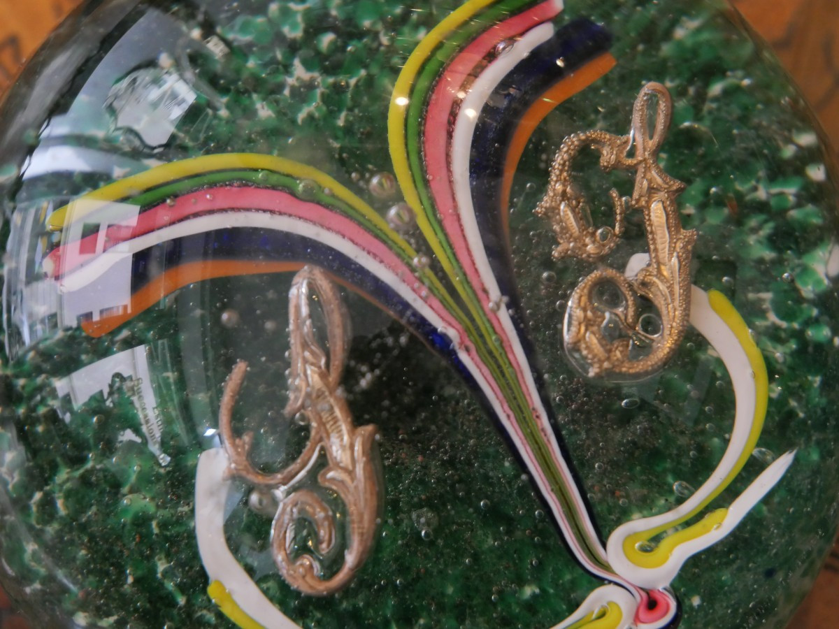 Paire de Sulfures avec monogrammes début du XXe-photo-3