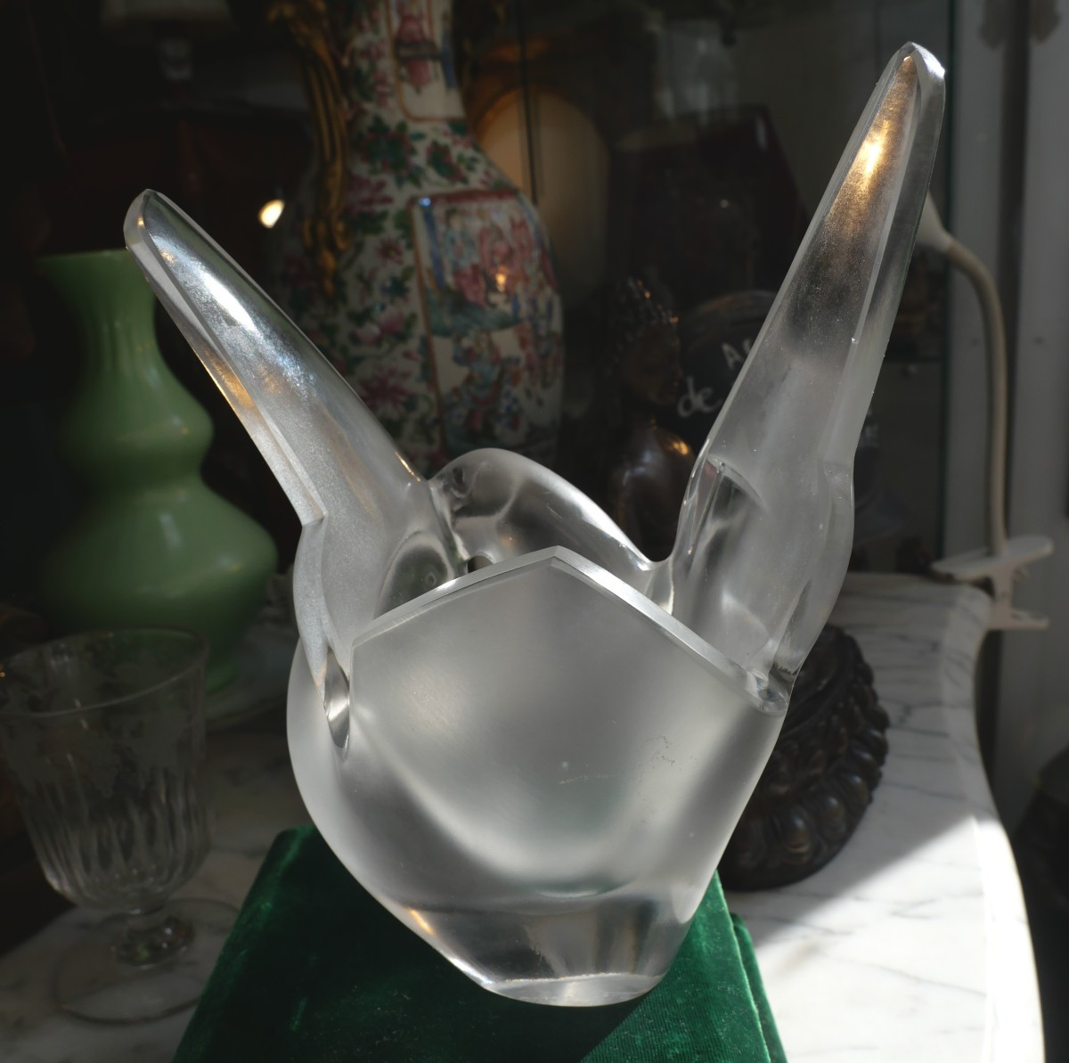 Lalique Vase With Doves -photo-4
