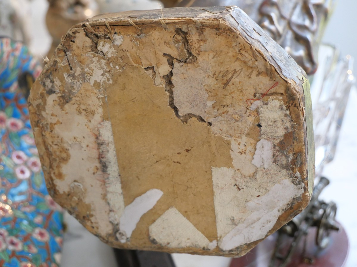 Vierge à l'enfant en carton pate fin XVIIIe -photo-1