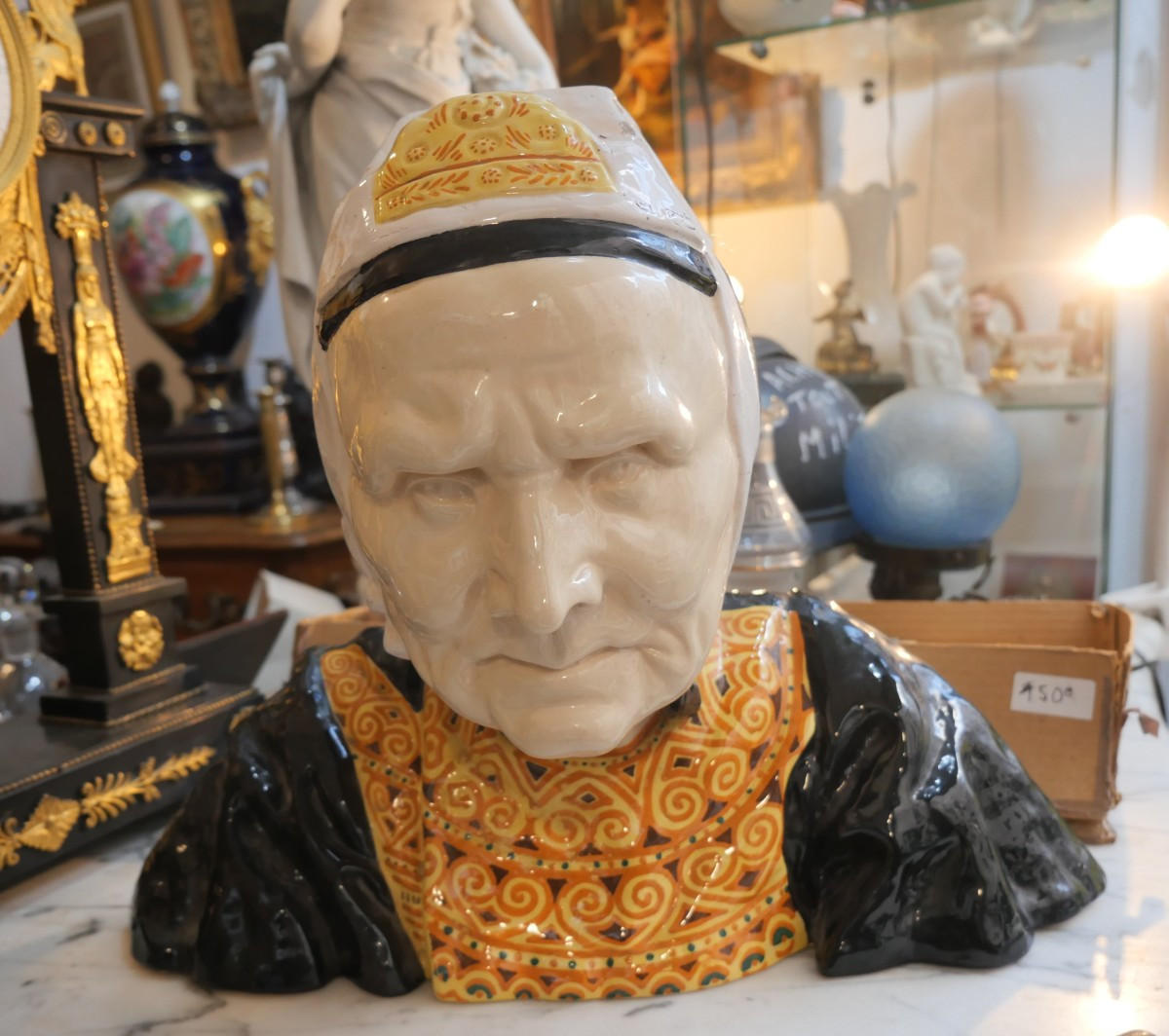 Earthenware Bust Of An Old Breton Woman 