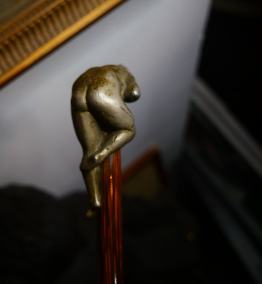 Canne en palissandre pommeau femme nue -photo-4