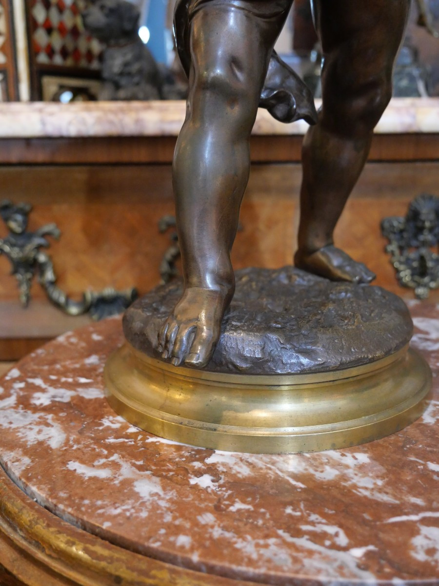 Emile Laporte Jeune garçon au coq  fin du 19e-photo-4