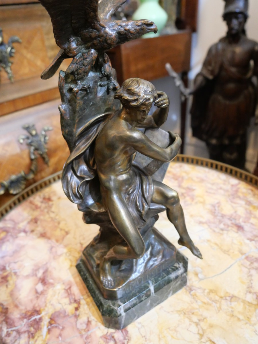 Le Penseur Par Emile Picault fin du 19e-photo-3