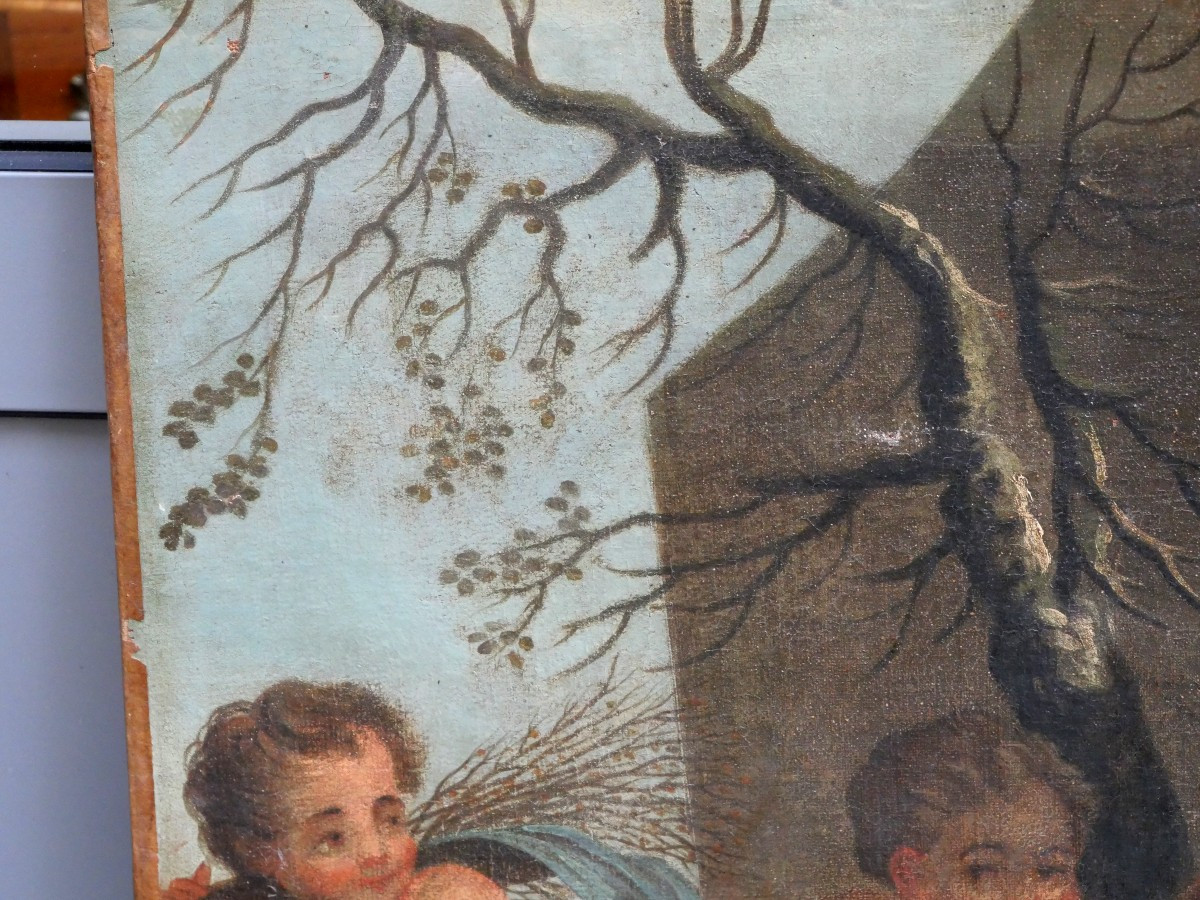 Children Near The Fire Hst 18th-photo-2