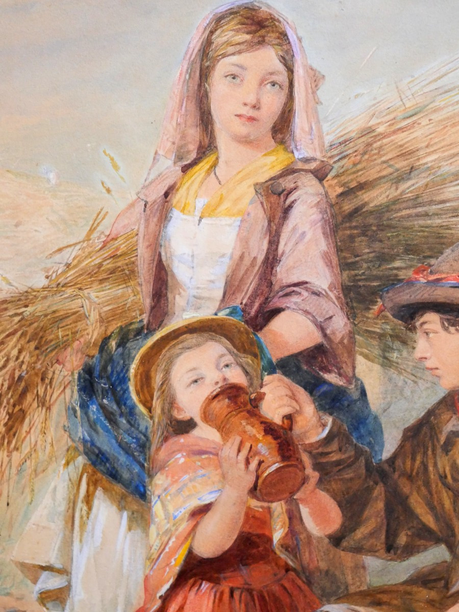 Aquarelle bergère 1861-photo-3