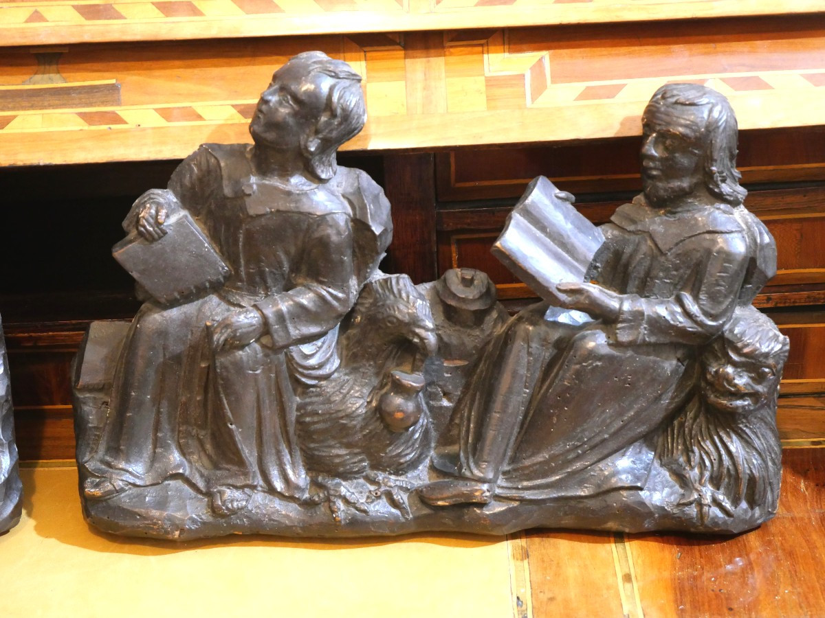 Evangélistes en bois sculpté 16e-photo-2