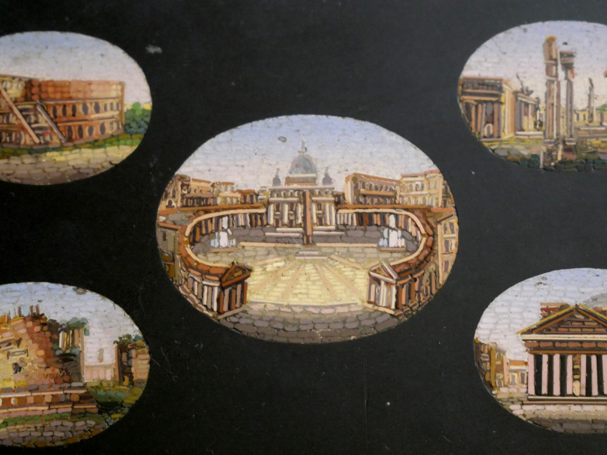 Presse papier en micromosaique 19e-photo-2