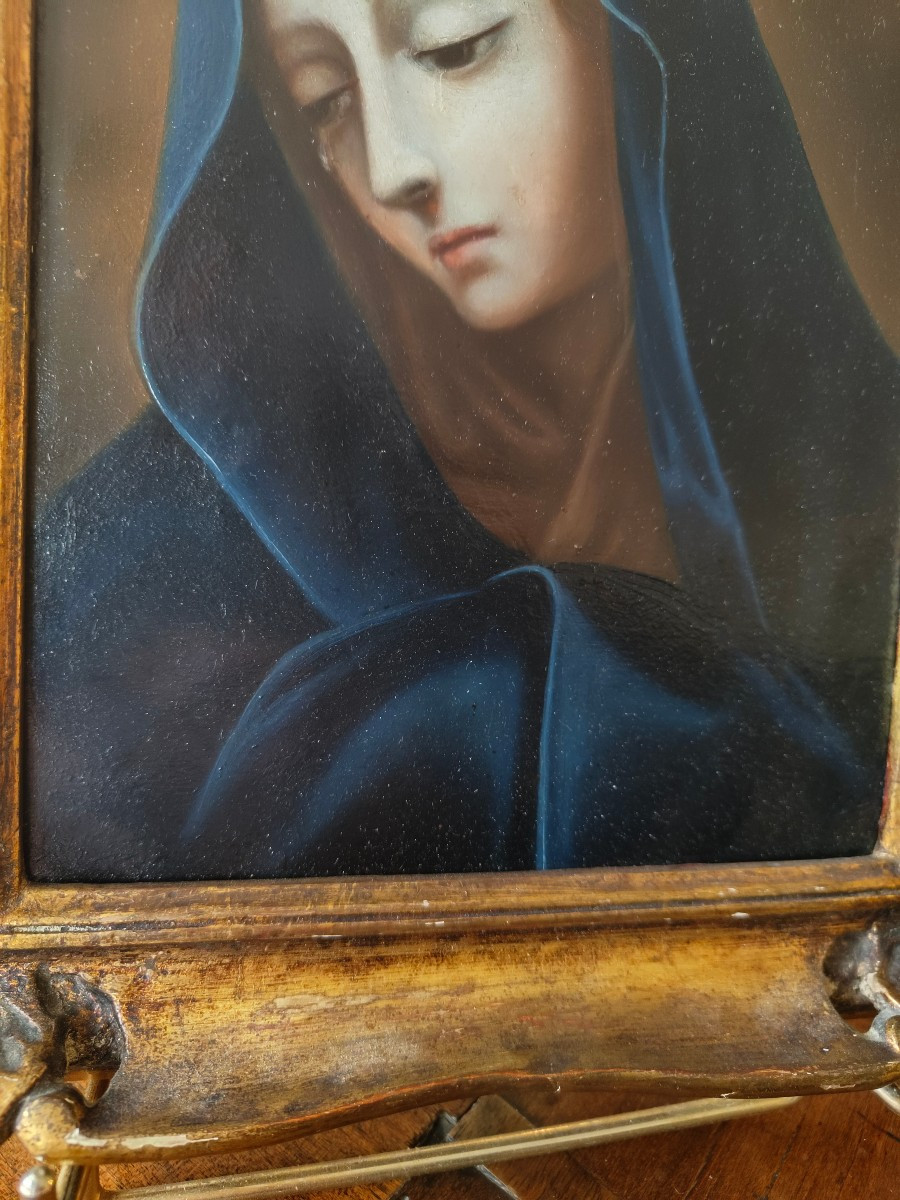 Sainte Marie Madeleine huile sur cuivre 18e-photo-3
