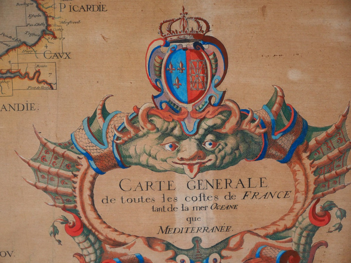 Map Of The Coasts Of France, 18th Century-photo-2