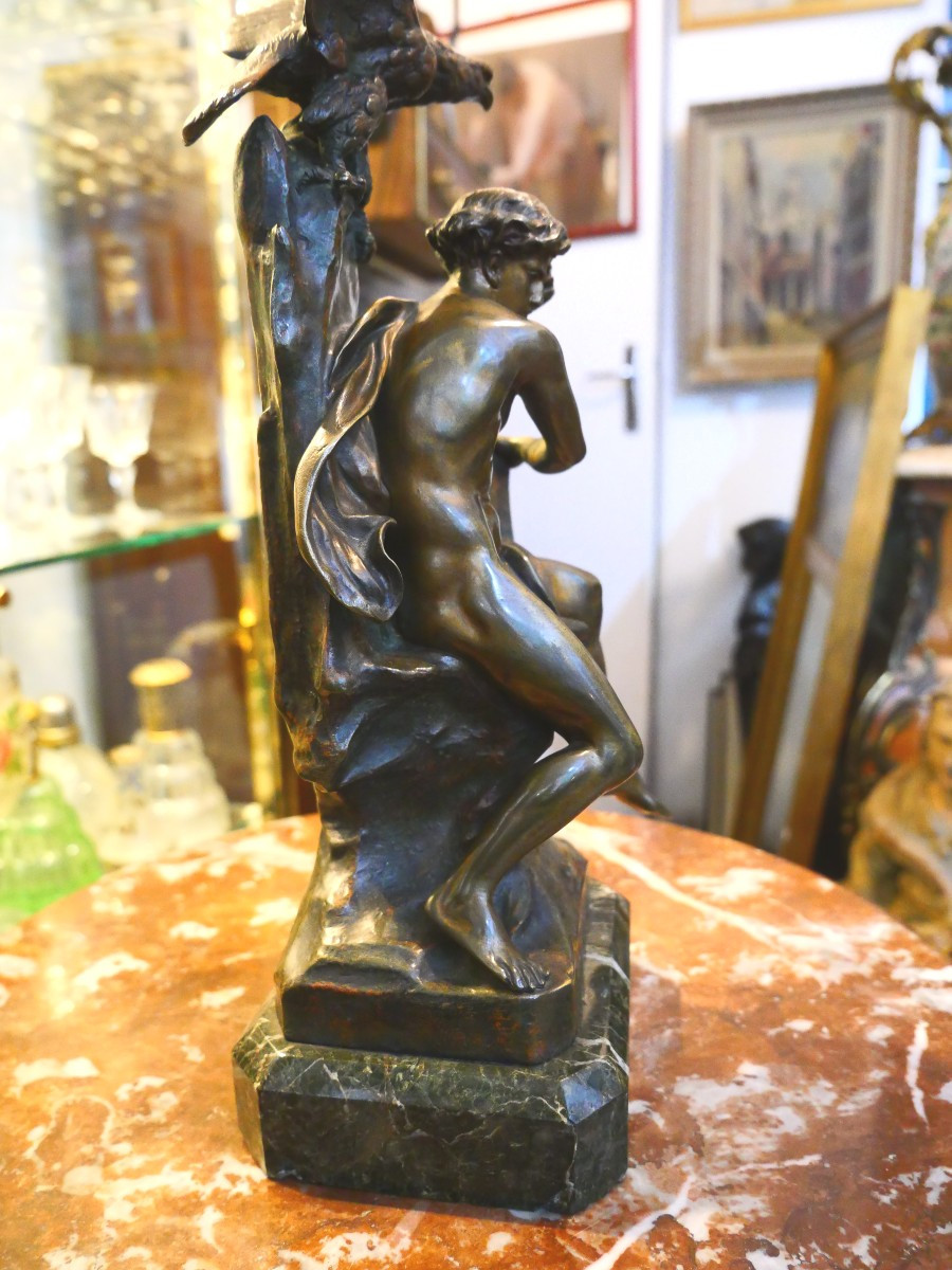 The Thinker By Picault, Late 19th Century-photo-3