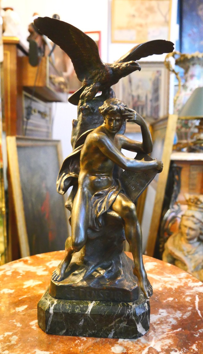 The Thinker By Picault, Late 19th Century