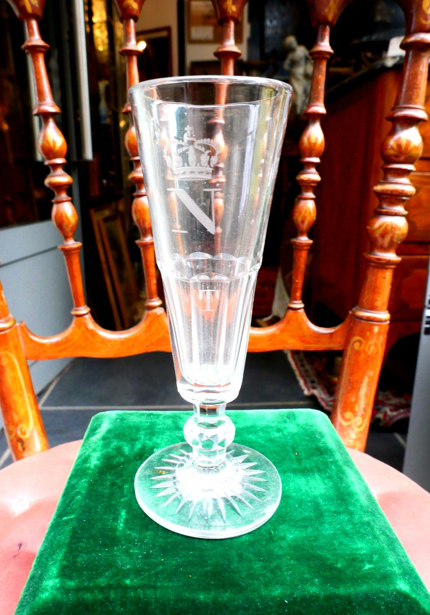 Crystal Flute From The Tuileries Palace, 19th Century 