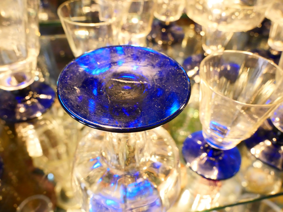 Partie de service en verre bicolore-photo-4