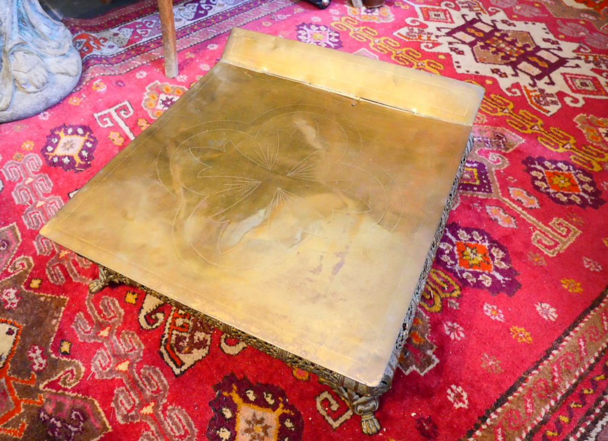 Lutrin d'autel bronze doré 19e-photo-2