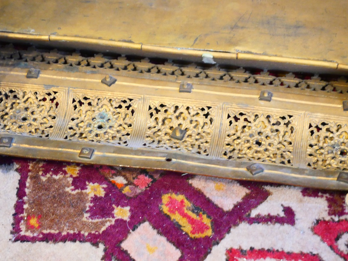 Lutrin d'autel bronze doré 19e-photo-4