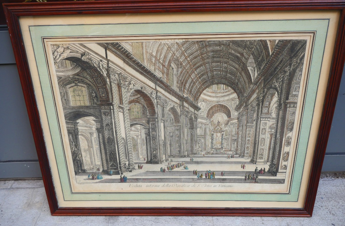 Vue d'optique Basilique st Pierre 18e