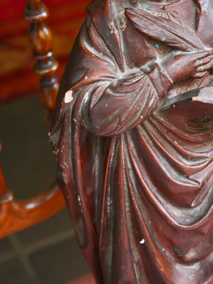 Saint Jean en terre cuite 19e-photo-4