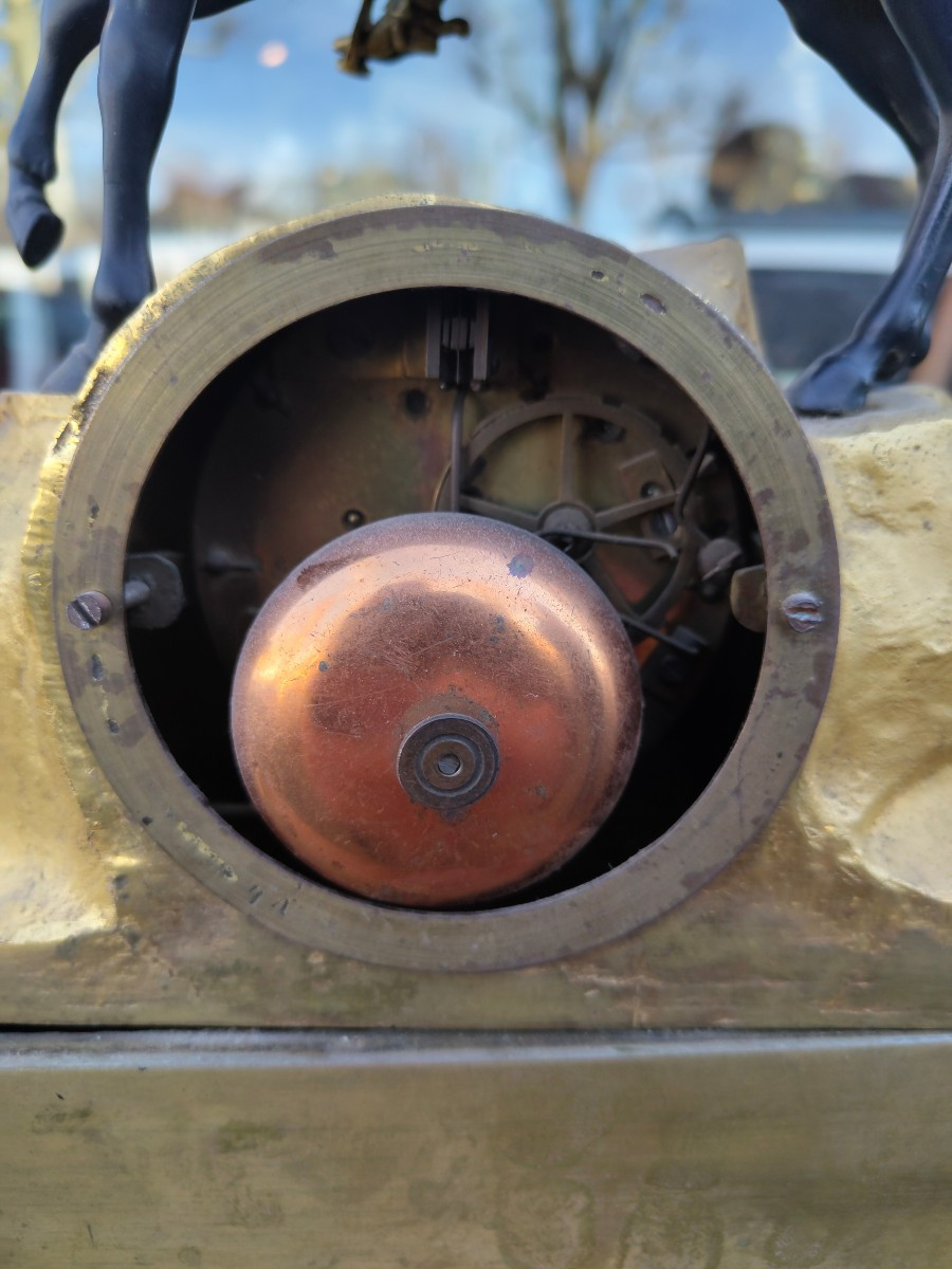 Pendule restauration bronze doré -photo-3