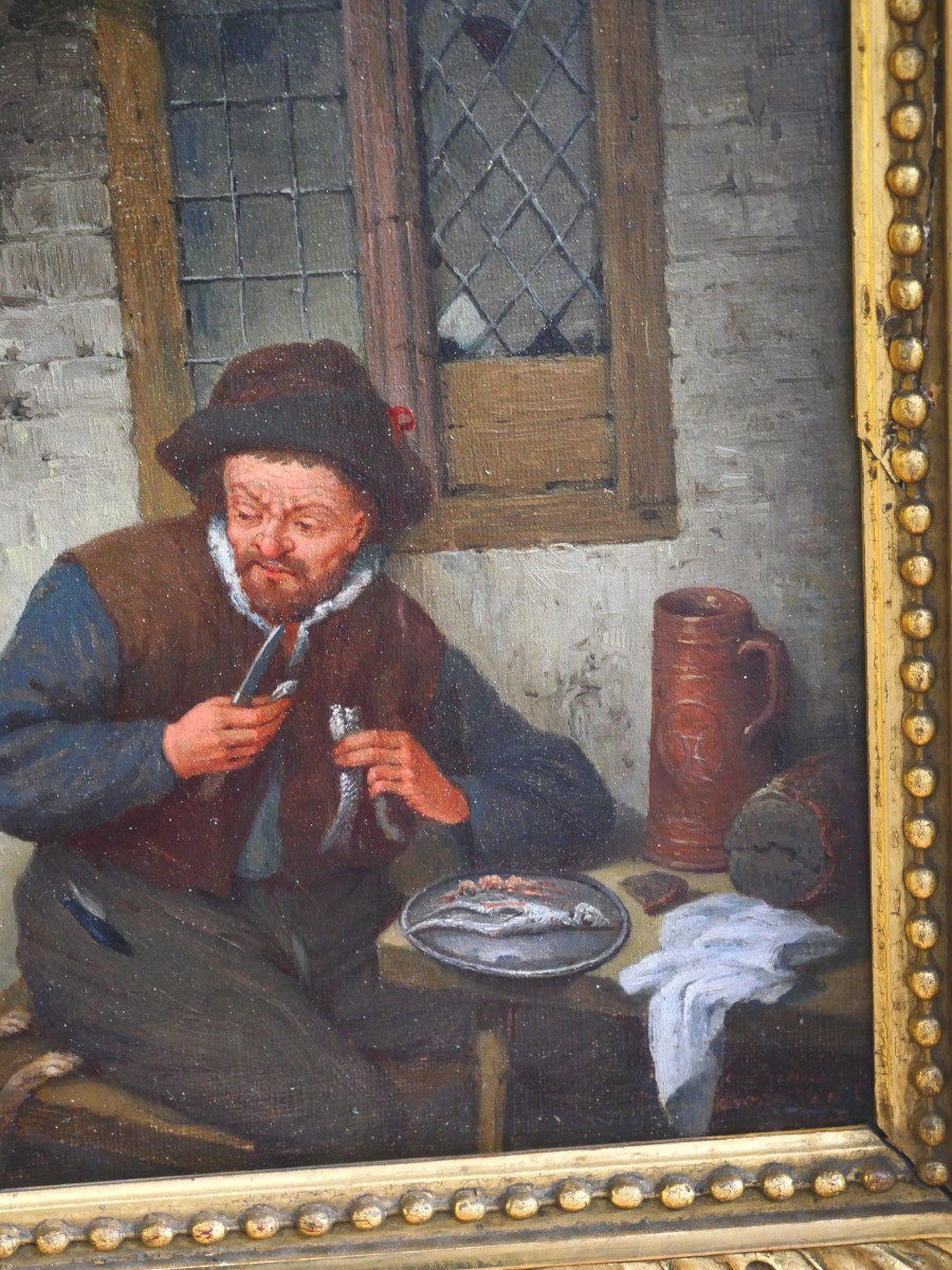 L'homme et son chien  hst XIXe-photo-4