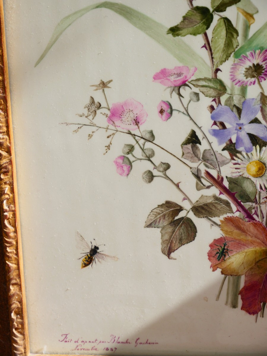 Painted Earthenware Plaque, 1887-photo-4