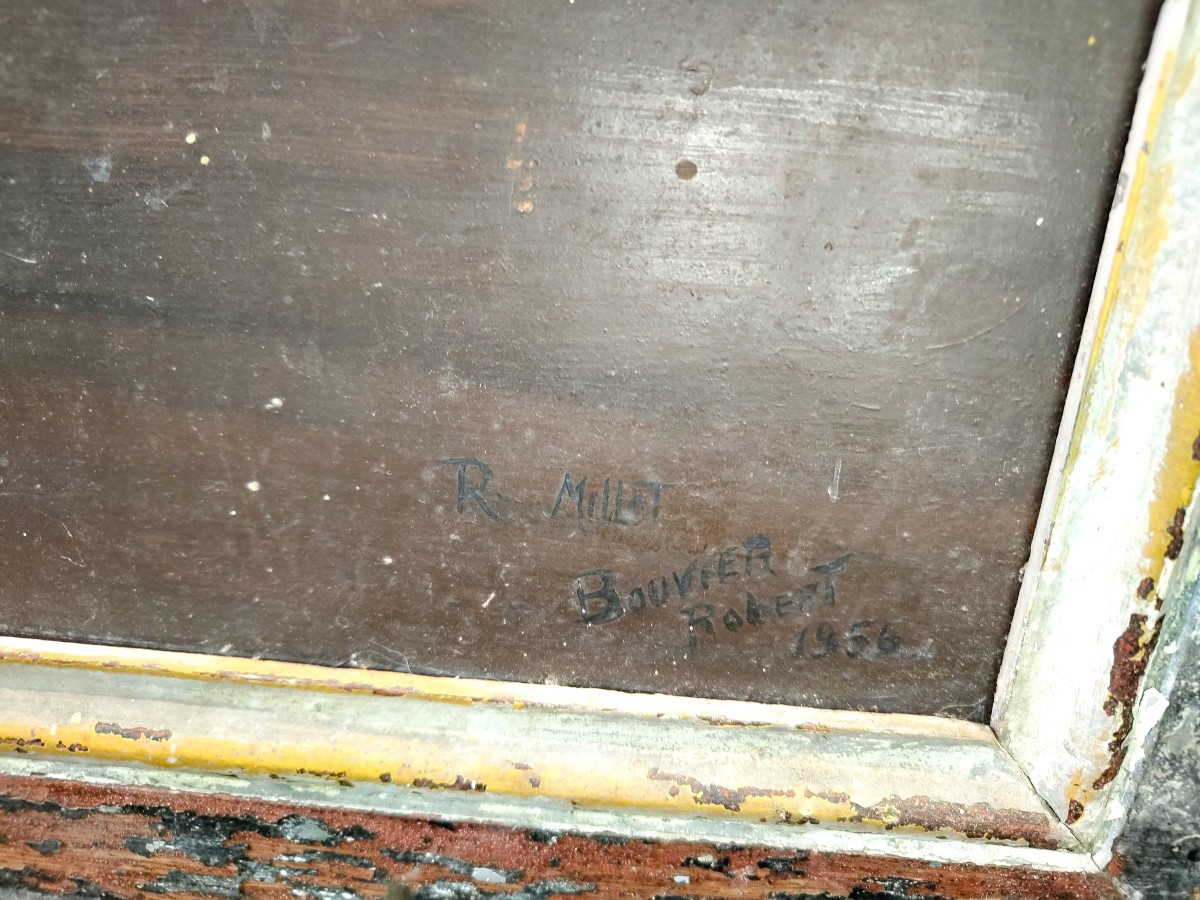 Très grande peinture année 50-photo-3