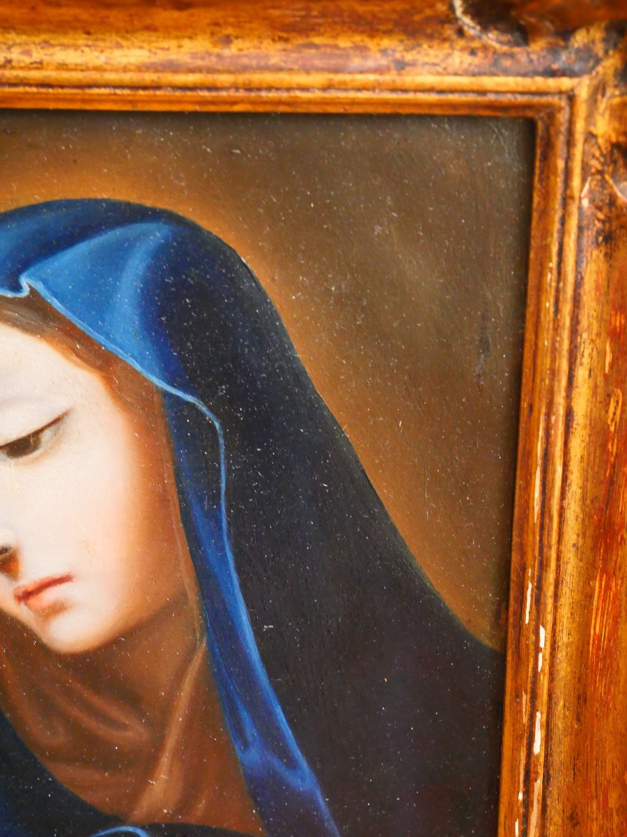 Huile sur cuivre du XVIIIe -photo-4