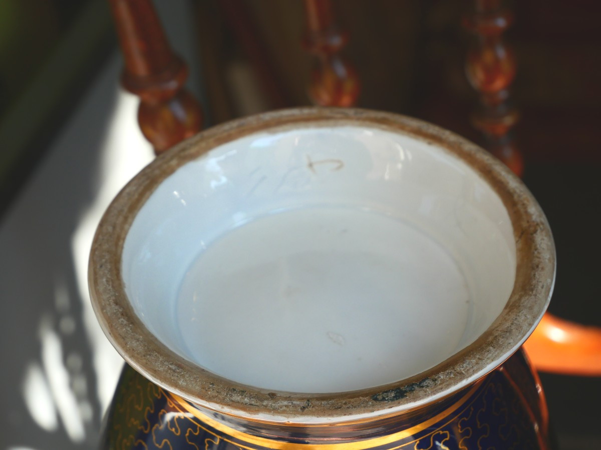 Vases porcelaine de Bayeux  milieu 19e-photo-3